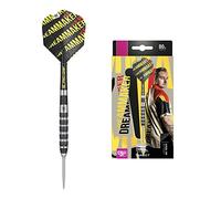 Target Darts Dimitri Van den Bergh Dream Maker 80% tungsteno Swiss Point Set di Freccette con Punta in Acciaio, Unisex, Nero, Giallo e Rosso, 22 g