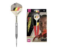 Target Darts Dimitri Van den Bergh Dream Maker G1 90% tungsteno Swiss Point Set di Freccette con Punta in Acciaio, Unisex, Sabbia, Nero, Giallo e Rosso, 21 g