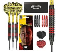 Target Darts Dimitri Van den Bergh Dream Maker-Set di Freccette con Punta in Acciaio e Ottone, Unisex, Nero, Giallo e Rosso, 22 g