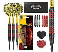 Target Darts Dimitri Van den Bergh Dream Maker-Set di Freccette morbide in Ottone, Unisex, Nero, Giallo e Rosso, 18 g