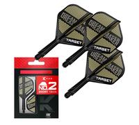 TARGET Darts Dimitri Van den Bergh K Flex Voli e sistema d'albero, No.2 | Confezione da 3 Kflex All In One Flights, Accessori per freccette Player | K-Flex Dart Attacco Manubrio Corto/Intermedio/Medio