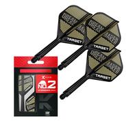 TARGET Darts Dimitri Van den Bergh K Flex Voli e sistema d'asse, No.2 (Intermedio, 26mm) | Confezione da 3 Kflex All In One Flights, Accessori per freccette Player | Attacco manubrio K-Flex Dart
