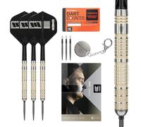 Target Darts Dimitri Van den Bergh Punta in Acciaio 95K Set di Freccette, 22G | Freccette al 95% in Tungsteno, Alette Aste K-Flex N. 2, Punte Swiss DX Nere e SP Tool Incluse | Player Edizione