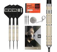 Target Darts Dimitri Van den Bergh Punta in Acciaio 95K Set di Freccette, 23G | Freccette al 95% in Tungsteno, Alette Aste K-Flex N. 2, Punte Swiss DX Nere e SP Tool Incluse | Player Edizione