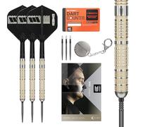 Target Darts Dimitri Van den Bergh Punta in Acciaio 95K Set di Freccette, 24G | Freccette al 95% in Tungsteno, Alette Aste K-Flex N. 2, Punte Swiss DX Nere e SP Tool Incluse | Player Edizione