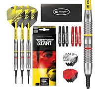 Target Darts Gabriel Clemens - Set di Freccette in Ottone con Punta Morbida da 18 g, Accessori per Freccette in Confezione Regalo, Include canne per Freccette, steli Corti PRO Grip, Alette per