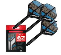 TARGET Darts Josh Rock K Flex Flights and Shaft System, No.2 | Confezione da 3 voli Kflex All In One, accessori per freccette per giocatori | stelo per freccette K-Flex medio (33 mm)