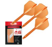 Target Darts K Flex Alette e Aste per Freccette Integrate, No.6 Arancione (Medio) | Confezione da 3 K-Flex - No.6, Kflex Aletta e Asta per Freccette Stampate in Un Unico Pezzo