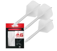 Target Darts K Flex Integrated Dart Flights And Shafts, No.6 White (Medium) | Pack of 3 K-Flex - No6, Kflex all in One Moulded Dart Flight & STEM | Professional Dart Accessories