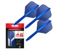 Target Darts K Flex Alette e Aste per Freccette Integrate, No.6 Blu (Intermedio) | Confezione da 3 K-Flex - No.6, Kflex Aletta e Asta per Freccette Stampate in Un Unico Pezzo