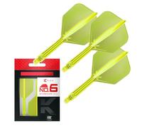 Target Darts K Flex Alette e Aste per Freccette Integrate, No.6 Giallo (Intermedio) | Confezione da 3 K-Flex - No.6, Kflex Aletta e Asta per Freccette Stampate in Un Unico Pezzo