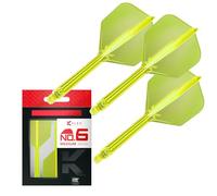 Target Darts K Flex Alette e Aste per Freccette Integrate, No.6 Giallo (Medio) | Confezione da 3 K-Flex - No.6, Kflex Aletta e Asta per Freccette Stampate in Un Unico Pezzo