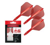 Target Darts K Flex Integrated Dart Flights And Shafts, No.6 Red (Short) | Pack of 3 K-Flex - No6, Kflex all in One Moulded Dart Flight & STEM | Professional Dart Accessories
