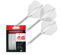 Target Darts K Flex Integrated Dart Flights And Shafts, No.6 Clear (Medium) | Pack of 3 K-Flex - No6, Kflex all in One Moulded Dart Flight & STEM | Professional Dart Accessories