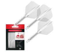 Target Darts K Flex Alette e Aste per Freccette Integrate, No.6 Trasparente (Intermedio) | Confezione da 3 K-Flex - No.6, Kflex Aletta e Asta per Freccette Stampate in Un Unico Pezzo