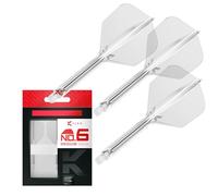 Target Darts K Flex Alette e Aste per Freccette Integrate, No.6 Trasparente (Medio) | Confezione da 3 K-Flex - No.6, Kflex Aletta e Asta per Freccette Stampate in Un Unico Pezzo