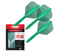 Target Darts K Flex Alette e Aste per Freccette Integrate, No.6 Verde (Intermediate) | Confezione da 3 K-Flex - No.6, Kflex Aletta e Asta per Freccette Stampate in Un Unico Pezzo