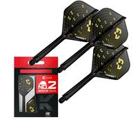 Target Darts K-Flex Bolide Freccette Alette e Aste, No.2 (Medio, 33mm) | Confezione da 3 Kflex Integrato Volo e Albero Sistema, Tutto in Uno Stampato Stelo | Professionale Freccettes Accessori