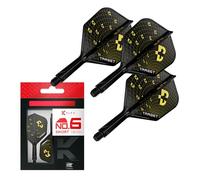 Target Darts K-Flex Bolide Freccette Alette e Aste, No.6 (Corto, 19mm) | Confezione da 3 Kflex Integrato Volo e Albero Sistema, Tutto in Uno Stampato Stelo | Professionale Freccettes Accessori