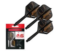 Target Darts K-Flex Cult Alette e Aste per Freccette, N. 6 (Intermedio, 26mm) | Confezione da 3 Sistemi Integrati Kflex Voli & Aste, Gambo Stampato all in One | Accessori Professionali per Freccette