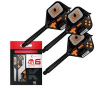Target Darts K-Flex Game Over Freccette Alette e Aste, No.6 (Medio, 33mm) | Confezione da 3 Kflex Integrato Volo e Albero Sistema, Tutto in Uno Stampato Stelo | Professionale Freccettes Accessori