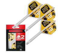 Target Darts K-Flex Game Over/Press Start/You Win Freccette Alette e Aste, No.2 | Confezione da 3 Kflex Integrato Volo e Albero Sistema, Tutto in Uno Stampato Stelo - Corto/Intermedio/Medio