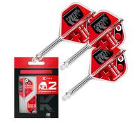 Target Darts K-Flex Press Start Freccette Alette e Aste, No.2 (Intermedio, 26mm) | Confezione da 3 Kflex Integrato Volo e Albero Sistema, Tutto In Uno Stampato Stelo | Professional Freccette Accessori