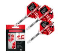 Target Darts K-Flex Press Start Freccette Alette e Aste, No.6 (Intermedio, 26mm) | Confezione da 3 Kflex Integrato Volo e Albero Sistema, Tutto In Uno Stampato Stelo | Professional Freccette Accessori