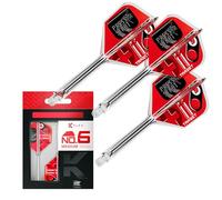 Target Darts K-Flex Press Start Freccette Alette e Aste, No.6 (Medio, 33mm) | Confezione da 3 Kflex Integrato Volo e Albero Sistema, Tutto in Uno Stampato Stelo | Professionale Freccettes Accessori