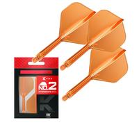 Target Darts K Flex Integrated Dart Flight And Shaft, No.2 Arancione (Intermedio) | Confezione da 3 K-Flex - No 2, Kflex Precision Moulded 2-in-1 Dart Flights And Dart STEM