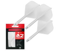 Target Darts K Flex Voli e Steli Integrati per Freccette, No.2 Bianco (Intermedio) | Confezione da f 3 K-Flex - No2, Kflex all in One Moulded Dart Flight & STEM | Accessori Professionali Freccette