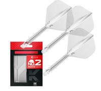 Target Darts K Flex Voli e Steli Integrati per Freccette, No.2 Trasparente (Medio) | Confezione da 3 K-Flex - No2, Kflex all in One Moulded Dart Flight & STEM | Accessori Professionali Freccette