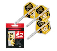 Target Darts K-Flex You Win Freccette Alette e Aste, No.2 (Corto, 19mm) | Confezione da 3 Kflex Integrato Volo e Albero Sistema, Tutto in Uno Stampato Stelo | Professionale Freccettes Accessori