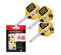 Target Darts K-Flex You Win Freccette Alette e Aste, No.6 (Corto, 19mm) | Confezione da 3 Kflex Integrato Volo e Albero Sistema, Tutto in Uno Stampato Stelo | Professionale Freccettes Accessori