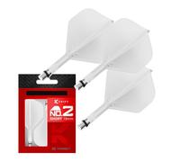 Target Darts K-Shift N. 2 Integrato Voli e Alberi | K Shift N. 2 Volo e Albero Sistema, Bianco - K-Flex Corto Shift Girevole Base, Professionali Freccette Accessori