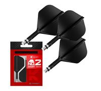 Target Darts K-Shift N. 2 Integrato Voli e Alberi | K Shift N. 2 Volo e Albero Sistema, Nero - K-Flex Corto Shift Girevole Base, Professionali Freccette Accessori