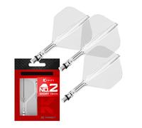 Target Darts K-Shift N. 2 Integrato Voli e Alberi | K Shift N. 2 Volo e Albero Sistema, Trasparente - K-Flex Corto Shift Girevole Base, Professionali Freccette Accessori