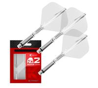 Target Darts K-Shift N. 2 Integrato Voli e Alberi | K Shift N. 2 Volo e Albero Sistema, Trasparente - K-Flex Medio Shift Girevole Base, Professionali Freccette Accessori