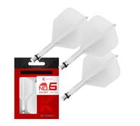 Target Darts K-Shift N. 6 Integrato Voli e Alberi | K Shift N. 6 Volo e Albero Sistema, Bianco - K-Flex Corto Shift Girevole Base, Professionali Freccette Accessori