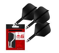 Target Darts K-Shift N. 6 Integrato Voli e Alberi | K Shift N. 6 Volo e Albero Sistema, Nero - K-Flex Corto Shift Girevole Base, Professionali Freccette Accessori