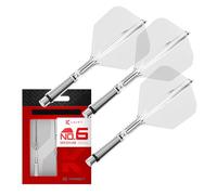 Target Darts K-Shift N. 6 Integrato Voli e Alberi | K Shift N. 6 Volo e Albero Sistema, Trasparente - K-Flex Medio Shift Girevole Base, Professionali Freccette Accessori