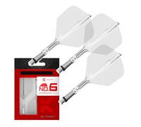 Target Darts K-Shift N. 6 Integrato Voli e Alberi | K Shift N. 6 Volo e Albero Sistema, Trasparente - K-Flex Intermedio Shift Girevole Base, Professionali Freccette Accessori