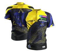 Target Darts Luke Littler 2027 Ufficiale Gioventù Gioco Maglia, 8-10 Anni | Taglia 8-10 anni, Il Nuke, Viola, Giallo, Nero, Traspirante Performance Tessuto Dart Giocatore, Quarto Zip, Senza Colletto