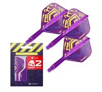 Target Darts Luke Littler Campione del Mondo K Flex Flights e Sistema ad Albero, No.2/No.6 | Il Kflex Nuke 2025 Edition, Voli e Alberi Integrati Tutto in Uno (Confezione da 3) - Corto/Intermedio/Medio