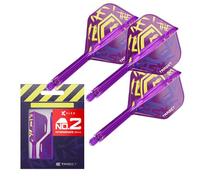 Target Darts Luke Littler Campione del Mondo K Flex Flights e Sistema ad Albero, No.2/No.6 | Il Kflex Nuke 2025 Edition, Voli e Alberi Integrati Tutto in Uno (Confezione da 3) - Corto/Intermedio/Medio