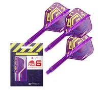 Target Darts Luke Littler Campione del Mondo K Flex Flights e Sistema ad Albero, No.6 | Il Kflex Nuke 2025 Edition, Voli e Alberi Integrati Tutto in Uno (Confezione da 3) - Intermedio, 26mm