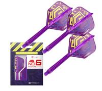Target Darts Luke Littler Campione del Mondo K Flex Flights e Sistema ad Albero, No.6 | Il Kflex Nuke 2025 Edition, Voli e Alberi Integrati Tutto in Uno (Confezione da 3) - Medio, 33mm