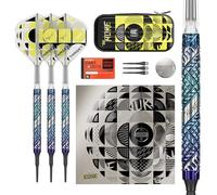 Target Darts Luke Littler Edge Punta Morbida Pixel Frecette Set, 19G | 95% Tungsteno Frecettes, “The Nuke” Giocatore Edizione con Takoma Portafoglio, Svizzero Conversione Punti & N. 2 K-Flex Voli