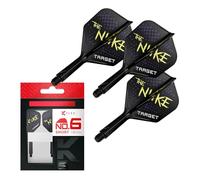 Target Darts Luke Littler K Flex Alette e Sistema di Aste, No.6 (Corto, 19mm) | Confezione da 3 Alette Kflex all in One, The Nuke Player Edition Accessori Freccette | Freccette K-Flex