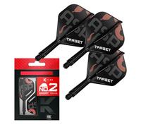 Target Darts Nathan Aspinall K Flex Voli e Sistema d'albero, No.2 | Confezione da 3 Kflex all in One Flights, Accessori per Freccette Player | K-Flex Dart Attacco Manubrio Corto/Intermedio/Medio
